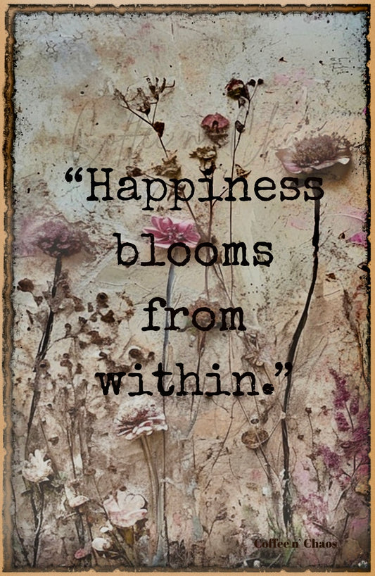 Happiness blooms from within