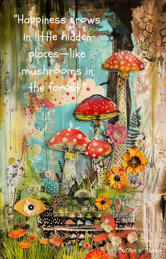 Happiness like Mushrooms in the forest